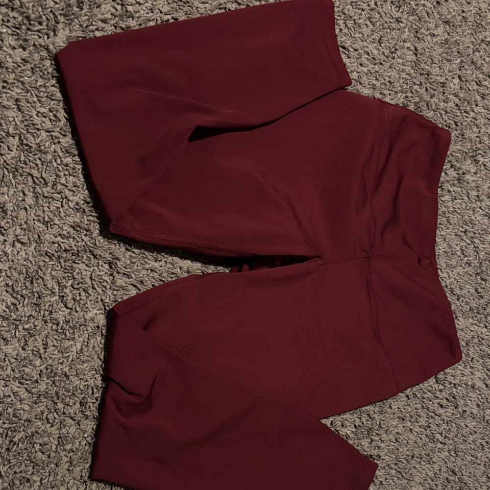 90 Degree By Reflex Burgundy Leggings